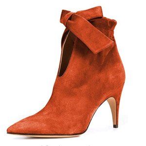 XYD Classical Pointy Toe Ankle Booties Dress Low